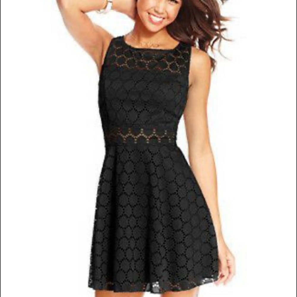 Trixxi Juniors Crochet Skater Dress